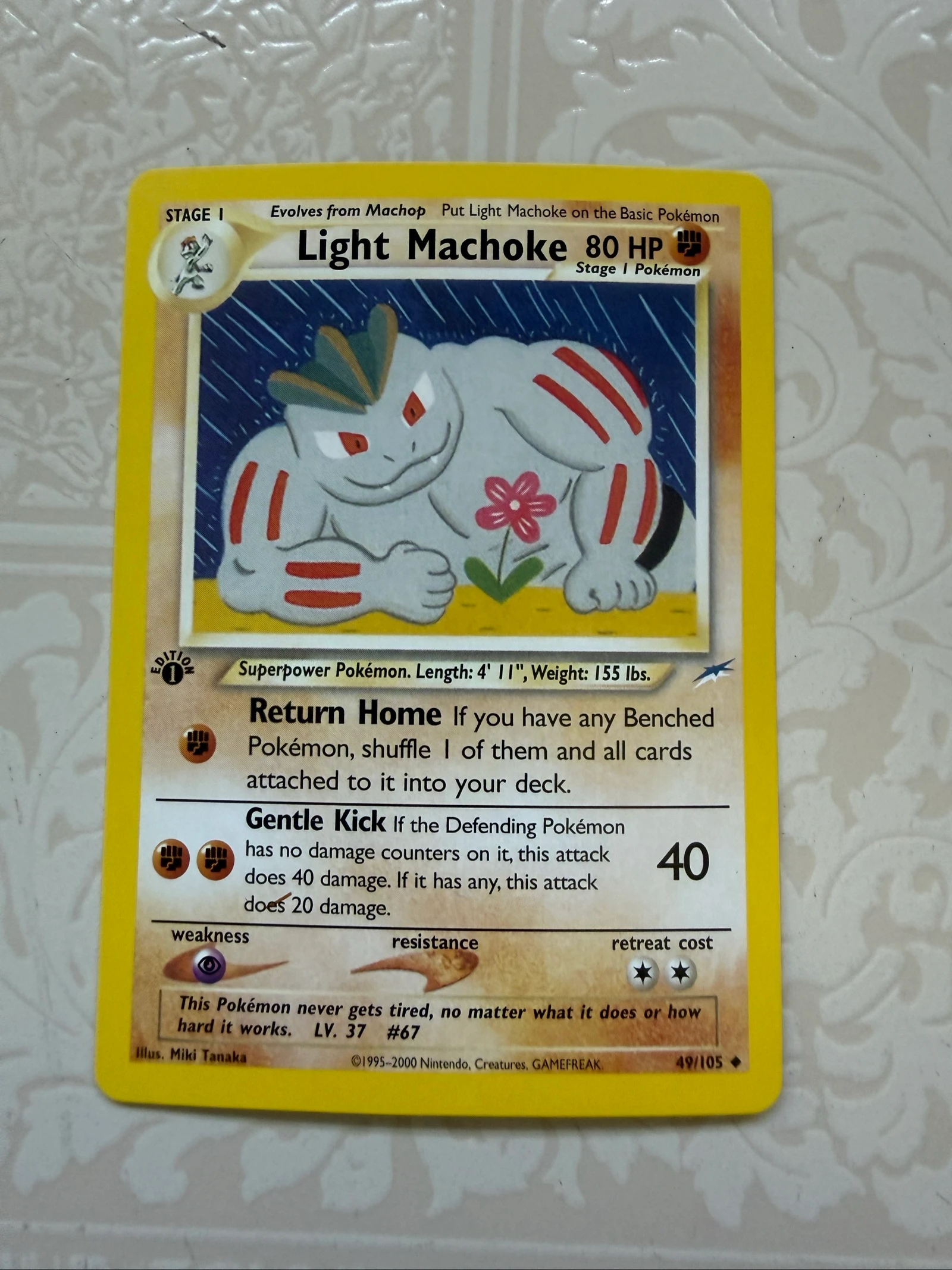 Carta Pokemon light machoke neo destiny